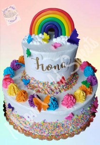 MCS Children's Birthday Cakes Rainbow Butterfly Cake